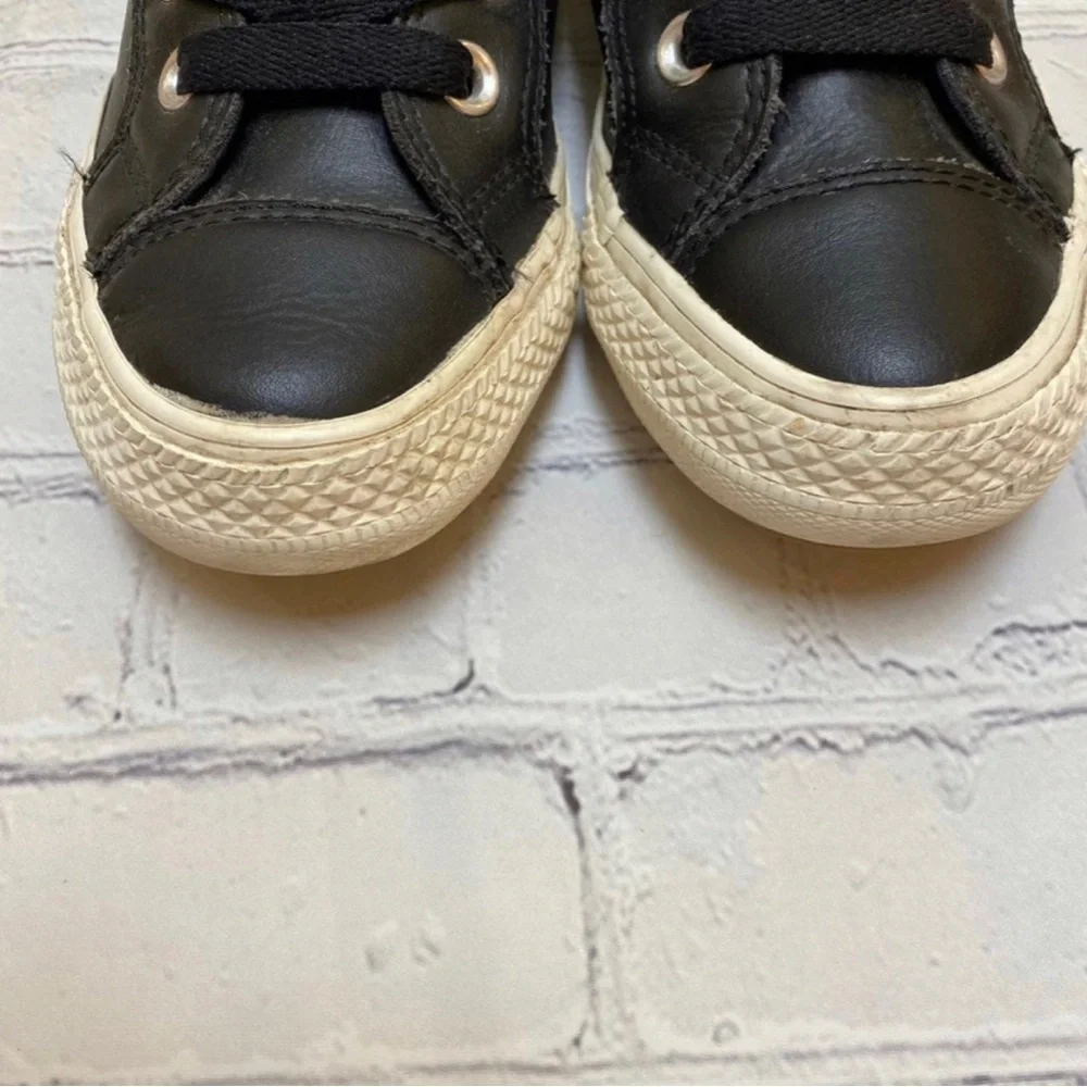 Black Leather Converse Sneaker